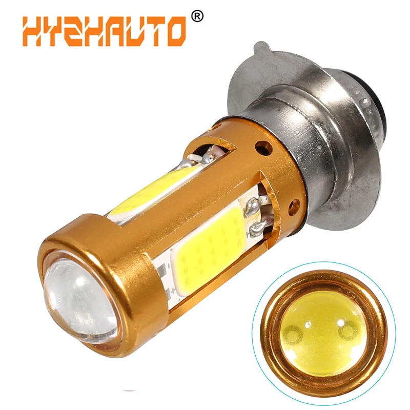 

HYZHAUTO 1Pcs H6M PX15D P15D LED Motorcycle Headlights Hi-Lo Beam Bulb For Motorbike Scooter Moped HeadLamp White 1500Lm 12-30V