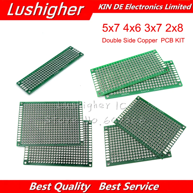 4 шт. * 1 набор печатных плат Diy 5x7 4x6 3x7 2x8 см 5*7 4*6 3*7 2*8 двухсторонний медный Прототип