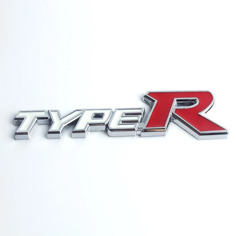 1X 3D Metal Alloy Type R TypeR Sticker For Honda City CR-V XR-V HR-V Accord FIT Jazz Stream Crider Greiz CIVIC Spirior Jade | Автомобили и