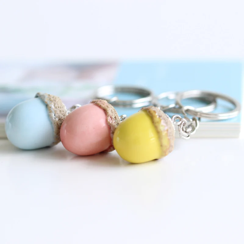 Miage 4 цвета Милая ручная работа Китай Керамическая гайка желудь кулон брелок