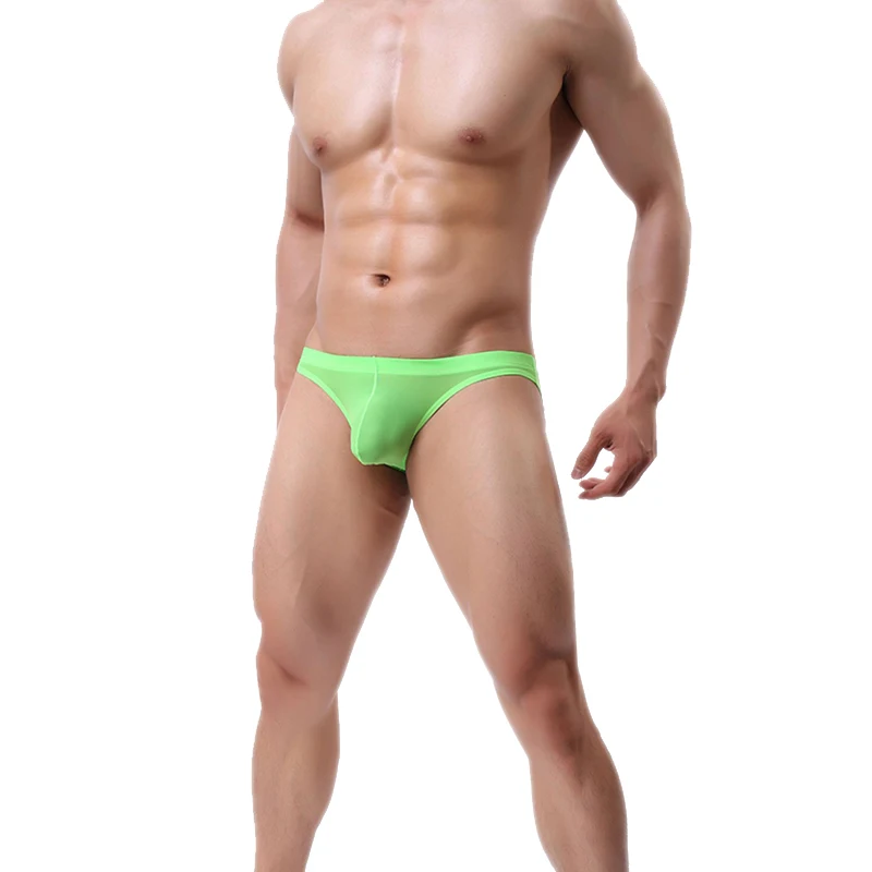 Мужские дышащие брифы горячая Распродажа из ледяного шелка эротическое