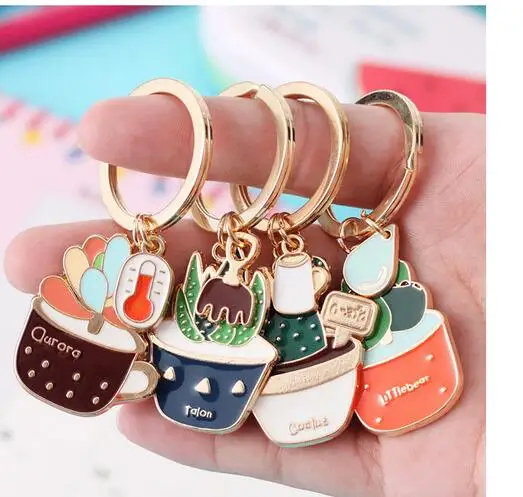 100 шт./лот fedex Быстрый корейский стиль унисекс брелок из сплава в виде Растения