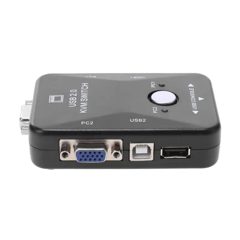 Новый 2 порта USB2.0 VGA переключатель коробка Максимальное разрешение 1920x1440 для мыши