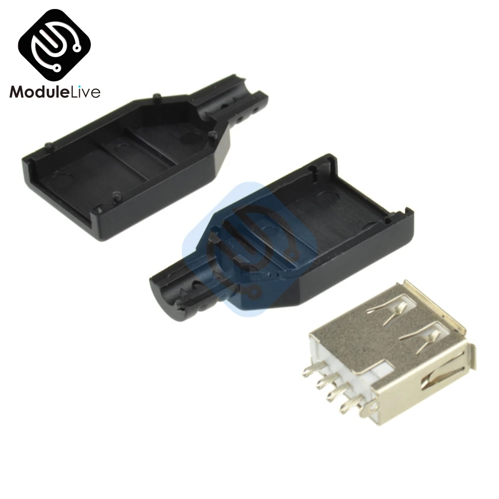 10 шт. разъем USB 2 0 типа A 4 контактный адаптера пластиковая крышка|Соединители| |