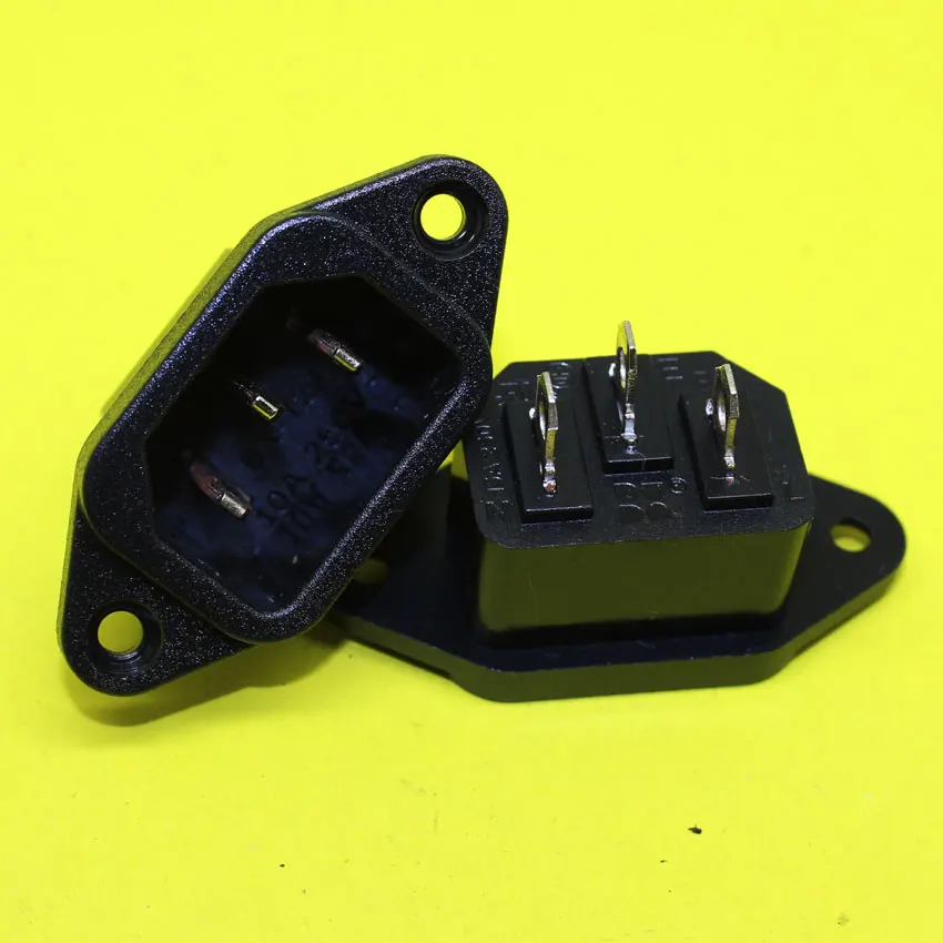 AD 004 IEC320 C14 мужской AC Мощность шнур на входе штепсельная розетка разъем 250 V 10A