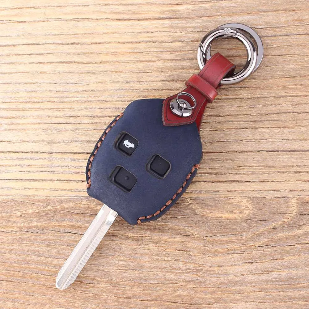 Кожаный чехол для ключей KEYYOU 3 кнопки защитный Toyota Camry Land Cruiser FJ дистанционный Fob |