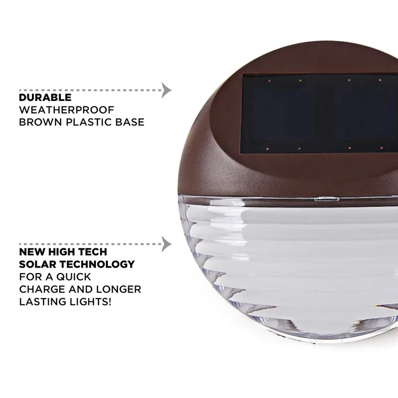 Автоматически светодиодный солнечный свет теплый белый забор настенное