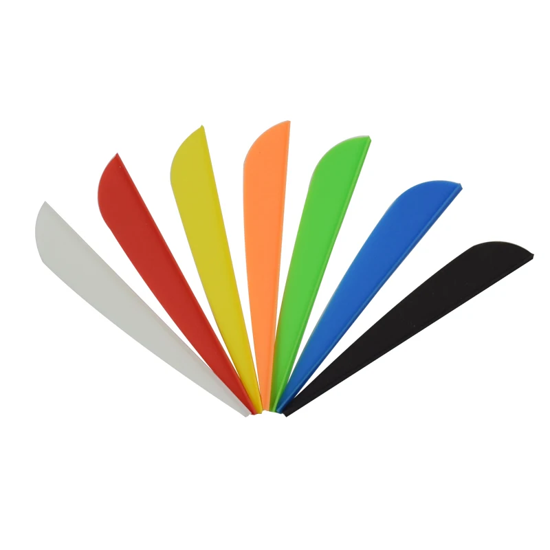 100 шт. 4 &quotс круглыми спинками пластиковый ТПУ флюгер Флетч 7 Цвета для