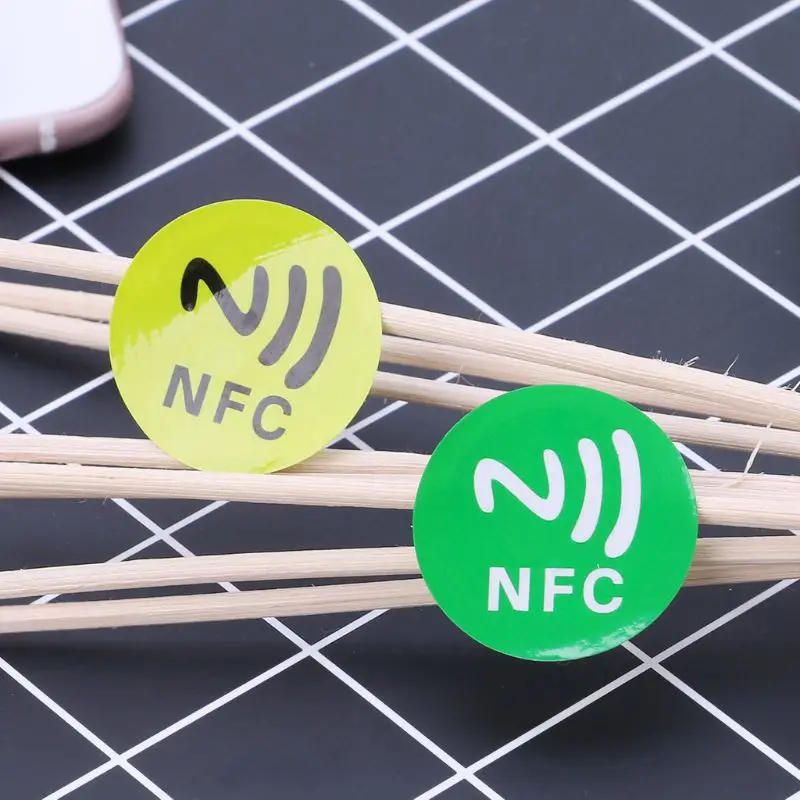 6 шт. водонепроницаемый ПЭТ Материал NFC наклейки умный клей Ntag213 метки для всех