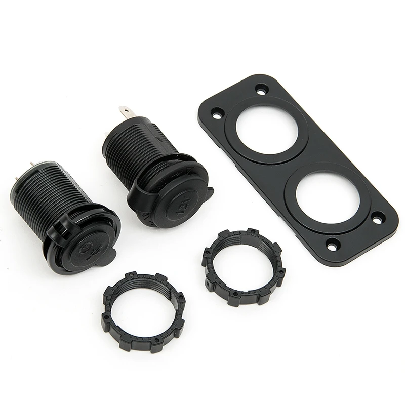 Автомобильное зарядное устройство с 2 портами USB и гнездом прикуривателя +