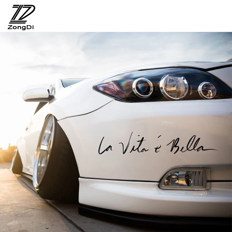 ZD 1 шт. Стикеры для стайлинга автомобиля Life is Beautiful for Mini Cooper Volkswagen VW Polo Passat B6 B7 B8 Golf 4