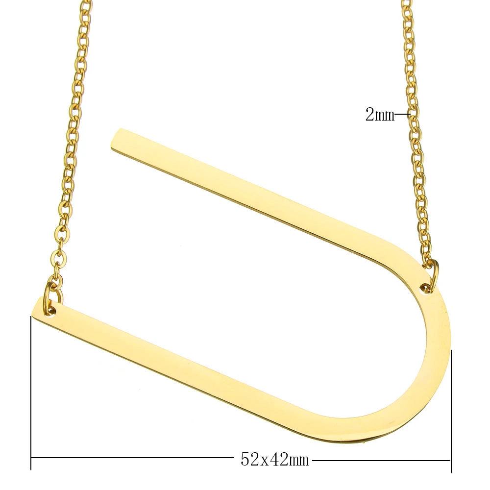 Ожерелье женское модное из нержавеющей стали с подвеской в виде букв| |