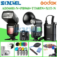 godox ad 360 ad360ii n ttl flash speedlite onoff camerapb960black batteryx1n ttl transmittergodox tt685n speedlite for nikon