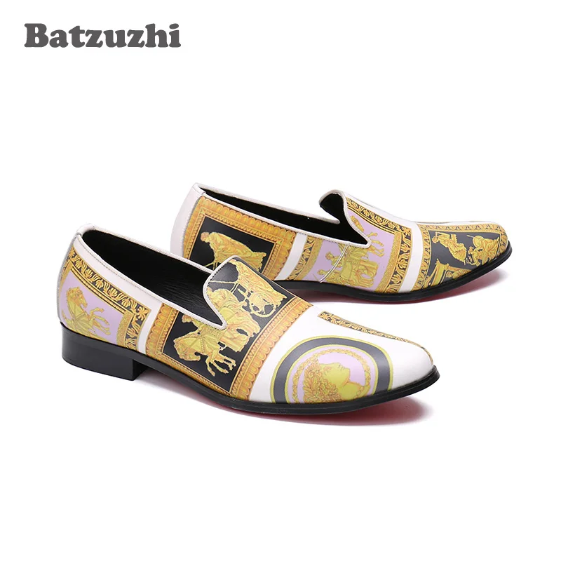 Batzuzhi модная мужская и женская обувь класса люкс с волнообразным краем zapatos de hombre