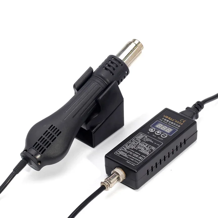 YIHUA 8858 110V 220V EU/US Портативная паяльная станция для BGA паяльная станция с горячим воздуходувкой Тепловая пушка Yihua 8858 Saike 8858+ 3 насадки+ 3 пинцета