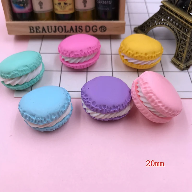 mix color Горячая милый кавайный красочный глиняный Макарон для рукоделия, украшения для телефона, скрапбукинг, сделай сам - Цвет: mix color