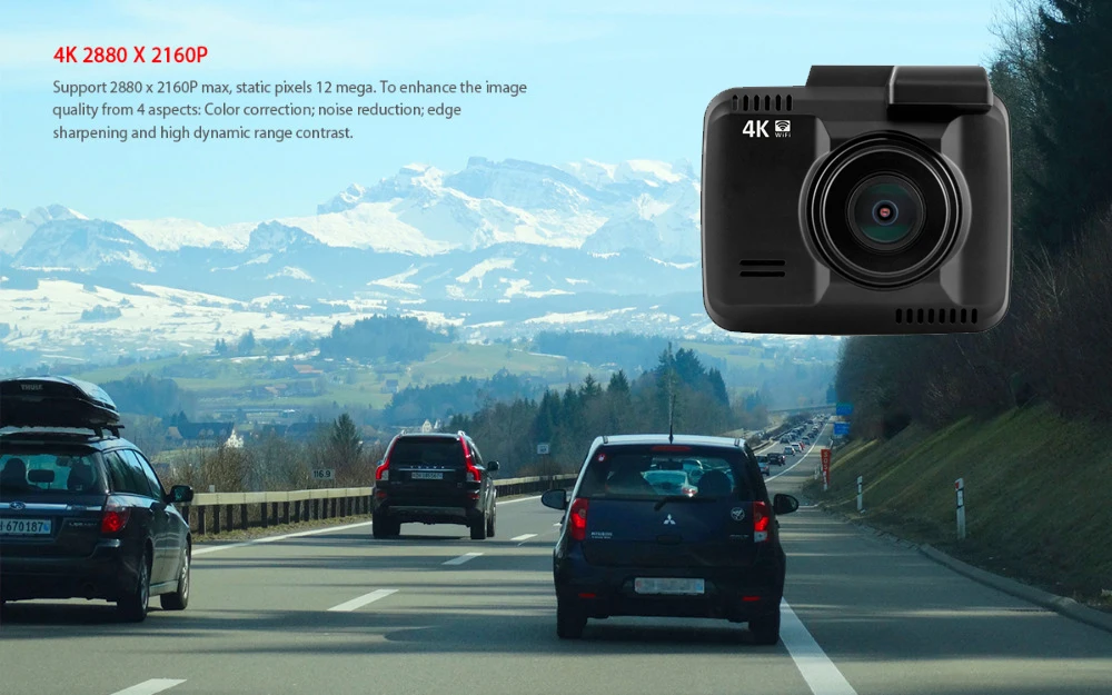 Conkim Dash камера Novatek 96660 Wifi автомобильная камера gps трекер 4K Ultra HD 2880*2160P ночного видения автомобильный видеорегистратор с углом обзора 150 градусов