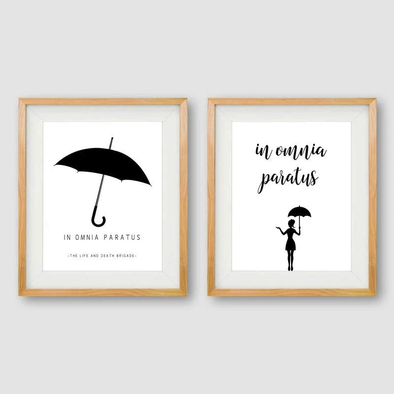 В Paratus Wall Art Печать на холсте Гилмор Зонтик для девочек художественный плакат