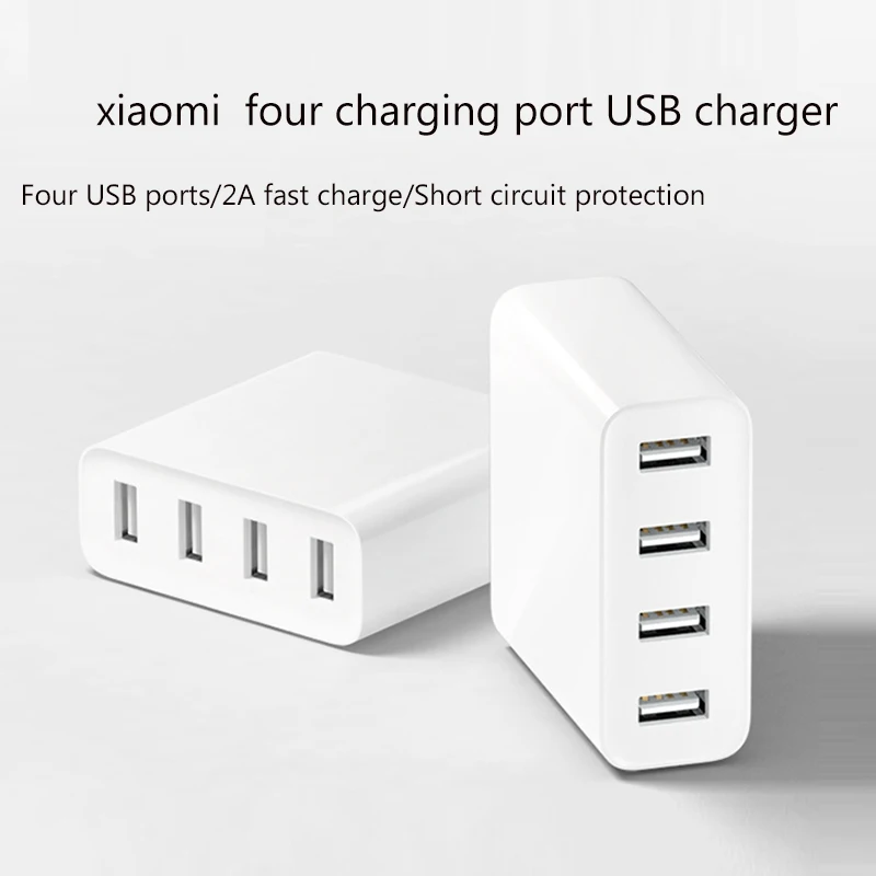 Оригинальное настенное зарядное устройство Xiaomi 40 Вт 4 порта для быстрой зарядки