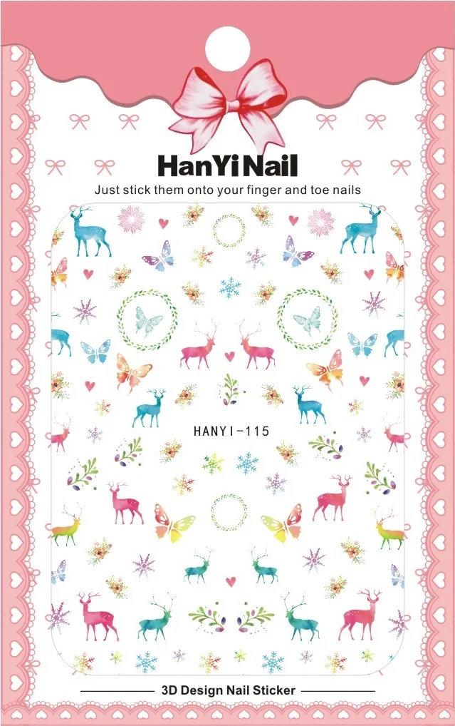 HanYiNail 104-134 Новинка Весна счастливый кот фантазия цветы ногти искусство стикер Harajuku обертки для ногтей наклейки Советы маникюрные наклейки