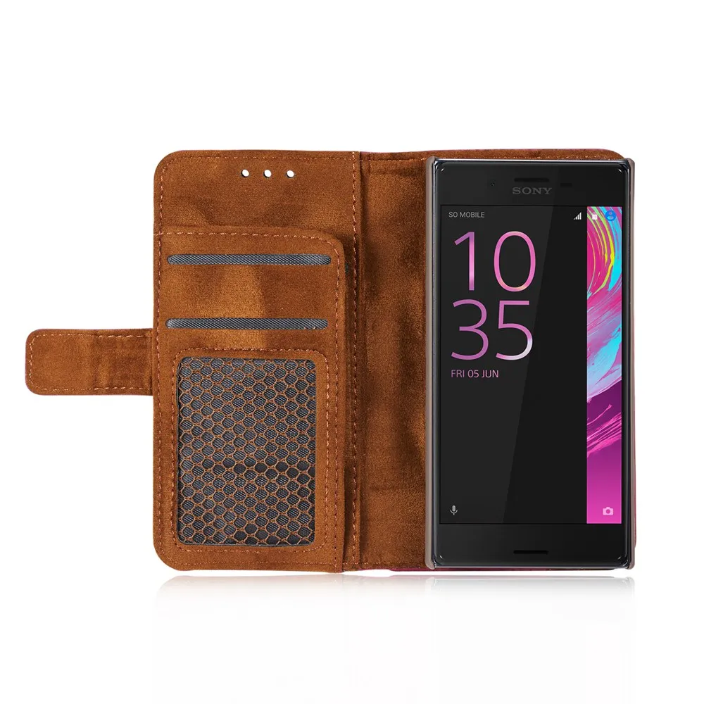 Для Sony Xperia X Compact чехол роскошные кожаные Folio Stand Wallet для XZ XZS Магнитная панель