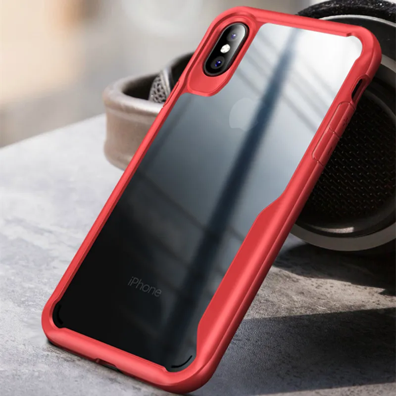 Red Противоударный защитный чехол для iPhone 7 8 6 6s Plus 5 5S SE 4 4S, Жесткий Чехол для iPhone 11 Pro X XS, чехол для MAX XR Capa Funda Coque - Цвет: Red
