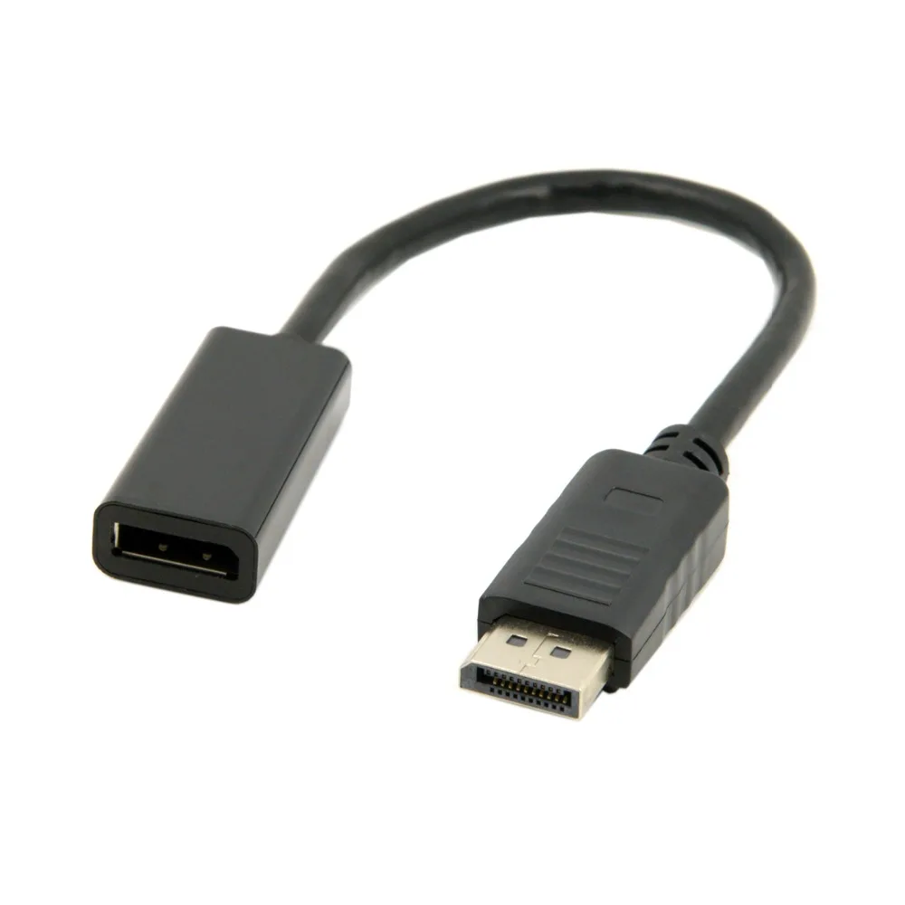 DP displayport Мужской и Женский удлинитель 20 см черный цвет|Компьютерные кабели