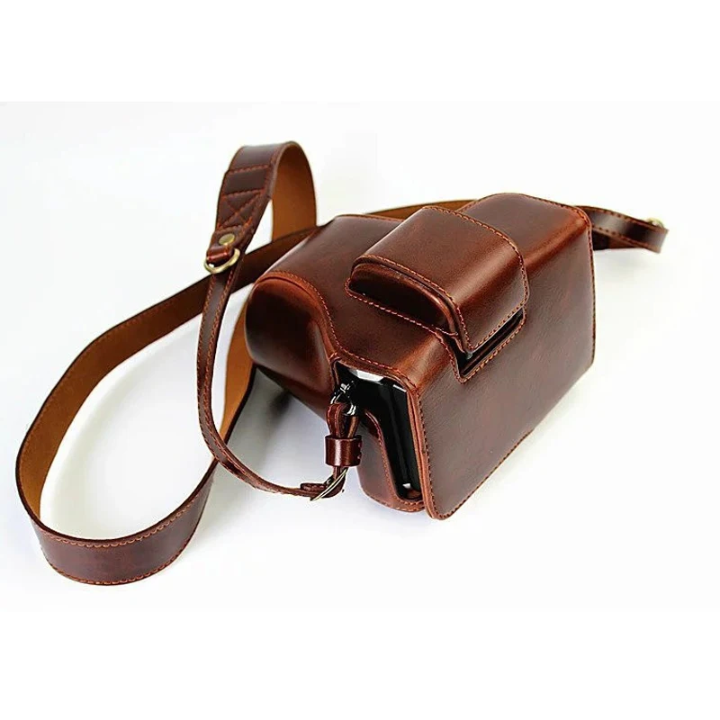 Длиннофокусный цифровой камера кожаный чехол для Olympus OM-D OMD EM10 II E-M10 MarkII (14-42 мм