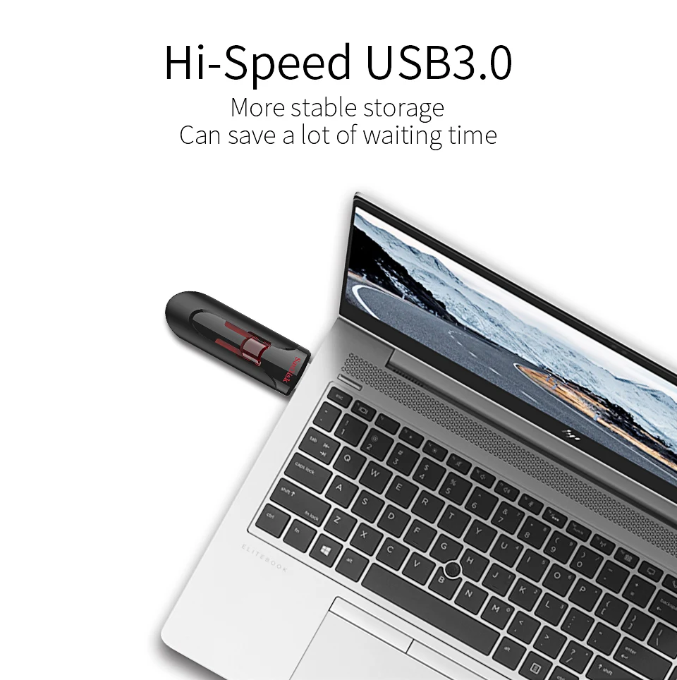 Флеш-накопитель SanDisk CZ600 USB 3,0, 64 ГБ, флеш-накопитель USB 128 ГБ, флеш-накопитель 32 ГБ, usb 16 ГБ, карта памяти, запоминающее устройство, u-диск