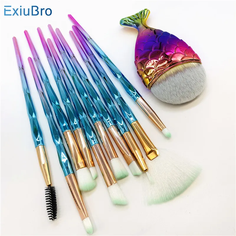 Косметика инструменты для макияжа 11 шт. набор кисточек основа растушевки