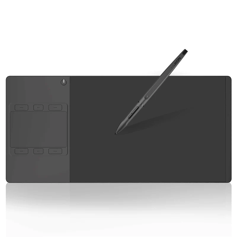 Huion G10T беспроводной графический планшет для рисования с функцией Касания Пальцев Профессиональные Цифровые ручки планшеты и бесплатный подарок перчатка - Цвет: Черный