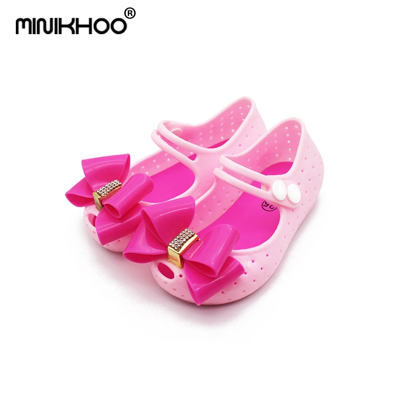 Мини Мелисса оригинальный лук пластиковые сандалии для девочек 2018 лето новая