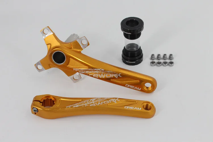 Ракетка велосипед crankset рукоятка из алюминиевого сплава 170 см 104BCD Звездочка горный велосипед Кривошип рифленый диск mtb части велосипеда