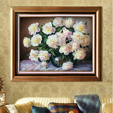 Полностью сверлильный набор для спальни свежая парусина ресторана пиона вазы