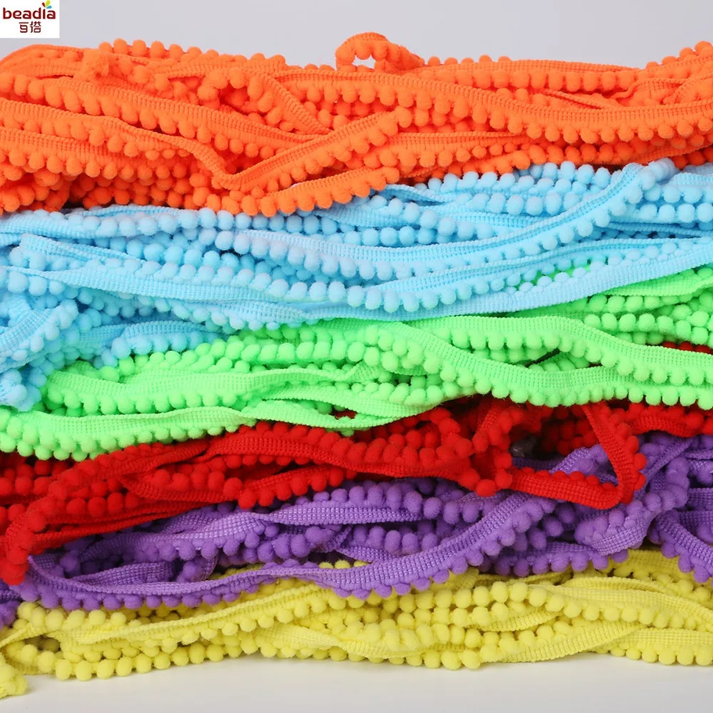 5 ярдов кружевной бахрома с помпоном 10 мм|lace trim|trim ballpom pom lace trim |