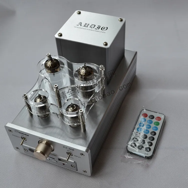 DIY M8 (6J1*2) 10 Вт * 2 ламповый усилитель USB/MP3/SD Настольный с дистанционным