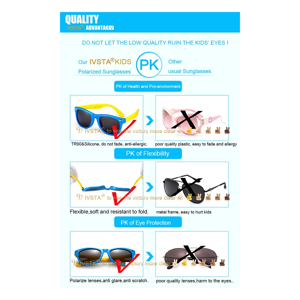 Детские солнцезащитные очки-авиаторы IVSTA для мальчиков и девочек детские очки с