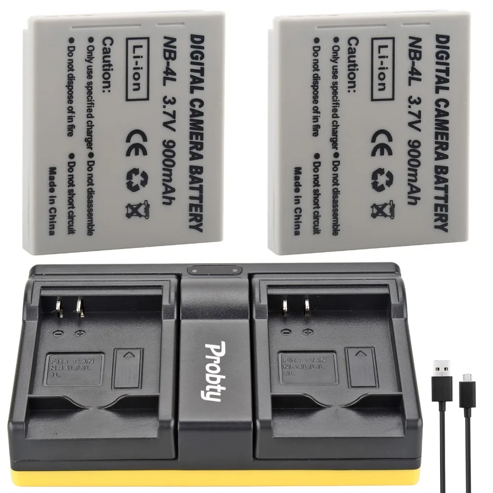 NB-4L аккумулятор + зарядное устройство для CANON PowerShot ELPH 300 HS IXUS 220 SD200 SD300 SD400 SD430