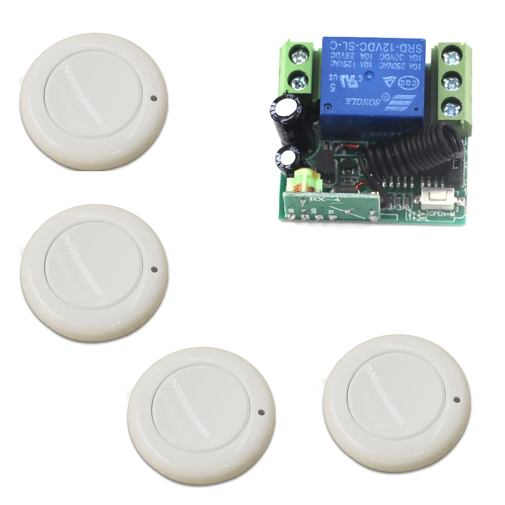 Беспроводной переключатель дистанционного управления 12 В 10 А мини-приемник