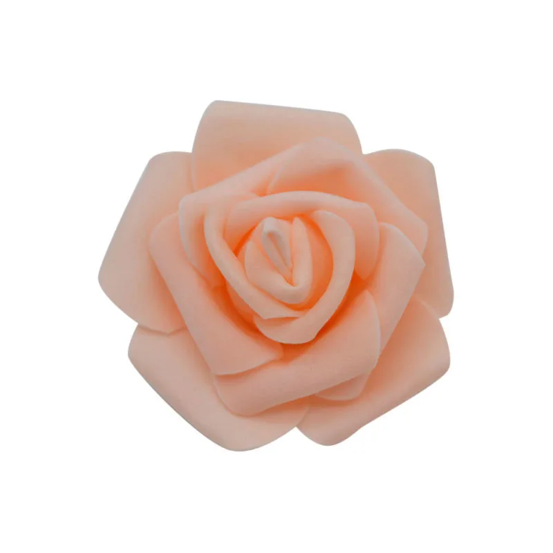 F06 peach 20 шт 6 см большие ПЭ пены розы искусственные головки цветов для украшения свадебной вечеринки DIY венки товары для декоративного рукоделия - Цвет: F06 peach