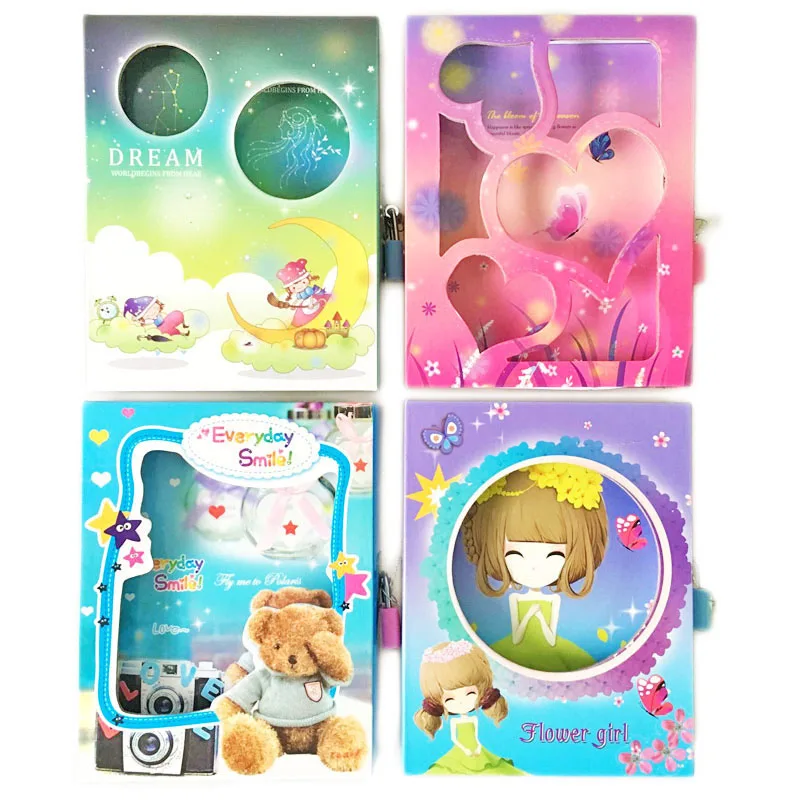 1 шт. мультфильм в штучной упаковке медведь блокнот с Lcok творческий Kawaii ежедневно Memos 58 листов блокнот для детей большие школьные канцелярские принадлежности