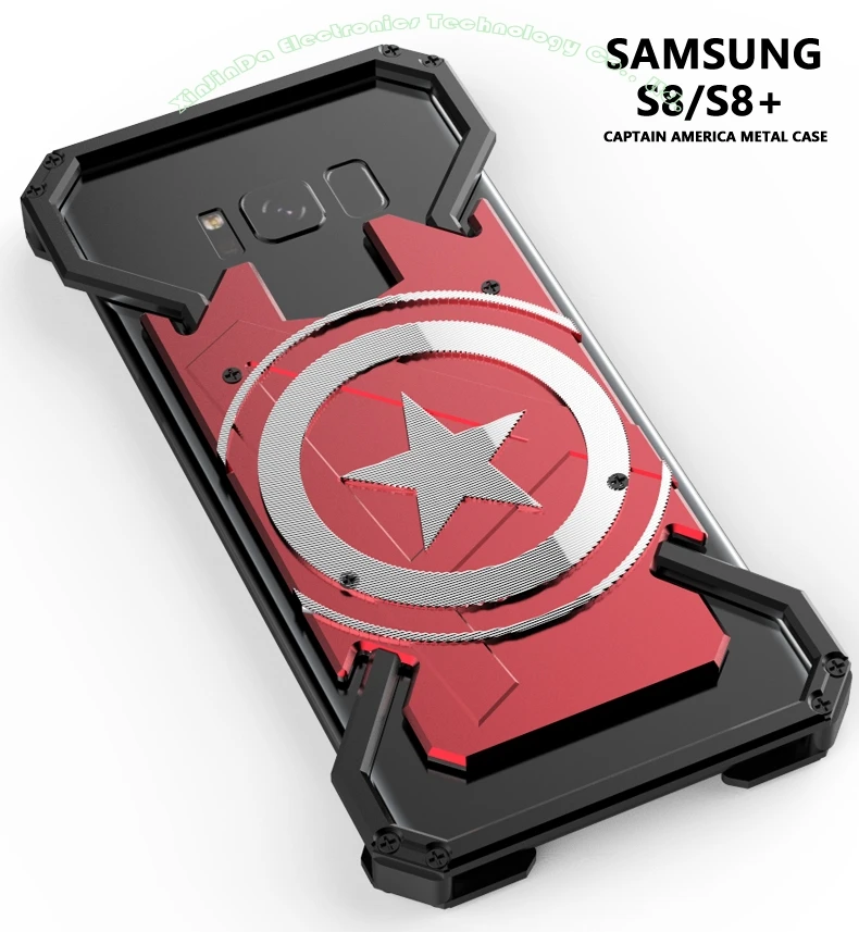 Модный классный Алюминиевый металлический чехол капитан США для Galaxy S10 S9 Plus Note 8 9 S8 Plus S7 Edge задняя крышка GN83