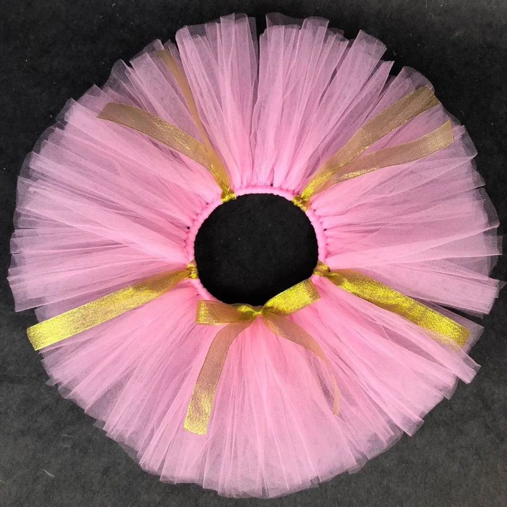 Детские пушистые розовые юбки пачки танцевальная Нижняя юбка для девочек с