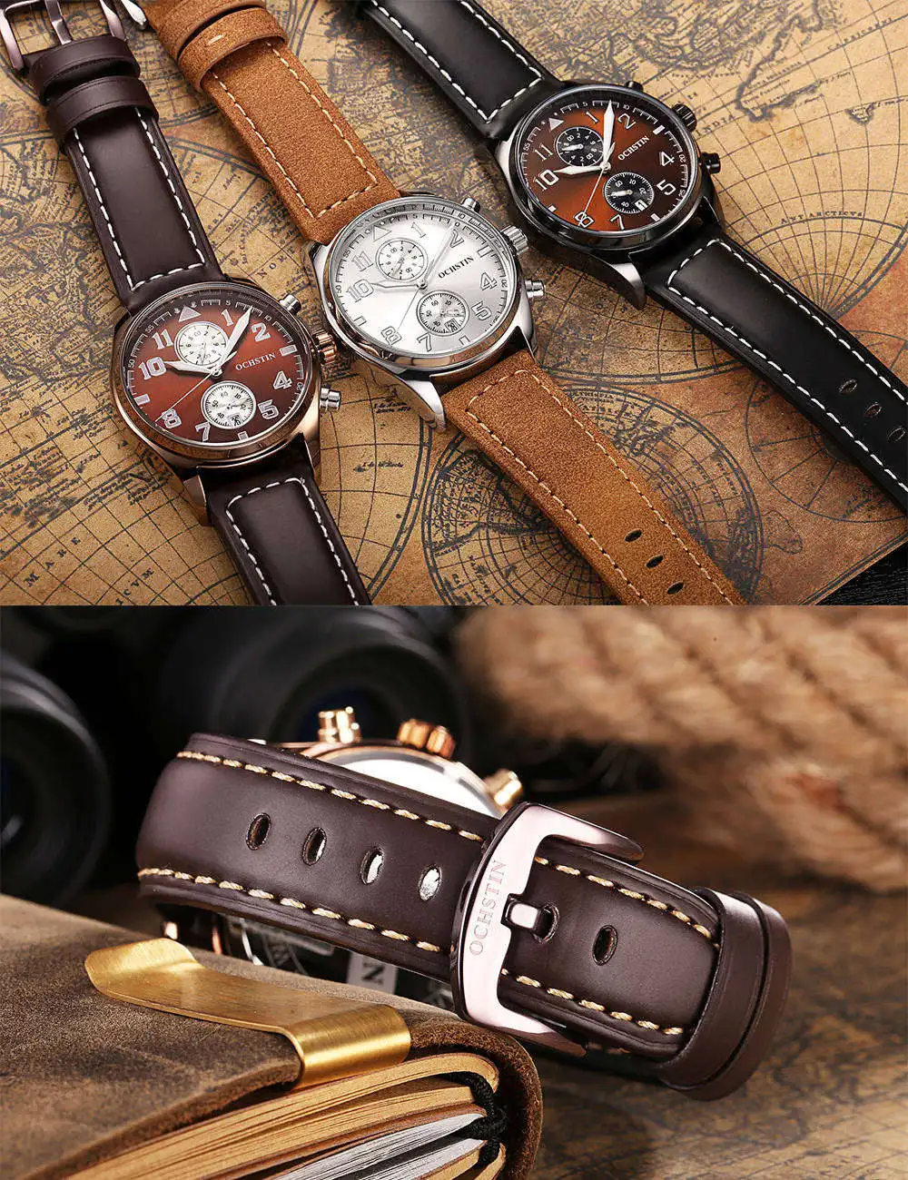 OCHSTIN хронограф с датой спортивный топ бренд Роскошные мужские часы повседневные