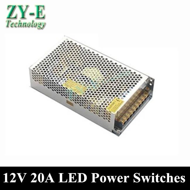 240W 12V 20A Мощность поставки драйвер импульсного источника питания для Светодиодные ленты светильник Дисплей AC110V-240V Вход 12V Выход