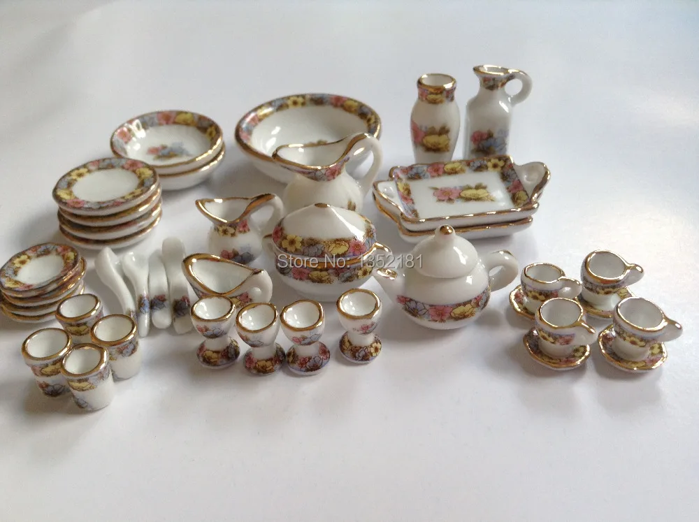 Милый миниатюрный кукольный домик в масштабе 1:12 кухонный белый фарфоровый