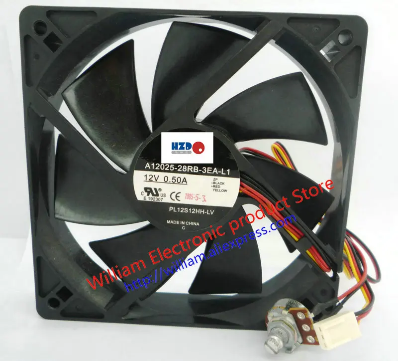 

Новый оригинальный A12025-28RB-3EA-L1 12V 0.50A 120*120*25 мм 12 СМ Компьютер охлаждающий вентилятор с контроллером FONSONING