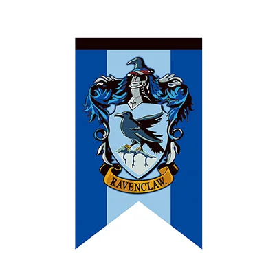 Вечерние баннеры с изображением Гарри Поттера Ravenclaw, флага колледжа, украшения и подарок для детей - Цвет: 1