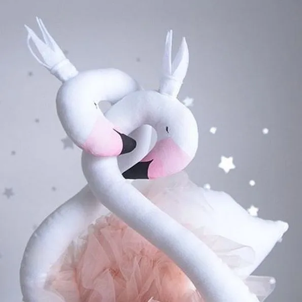 Скандинавский стиль плюшевая лебедь детская подушка милая кукла украшения для