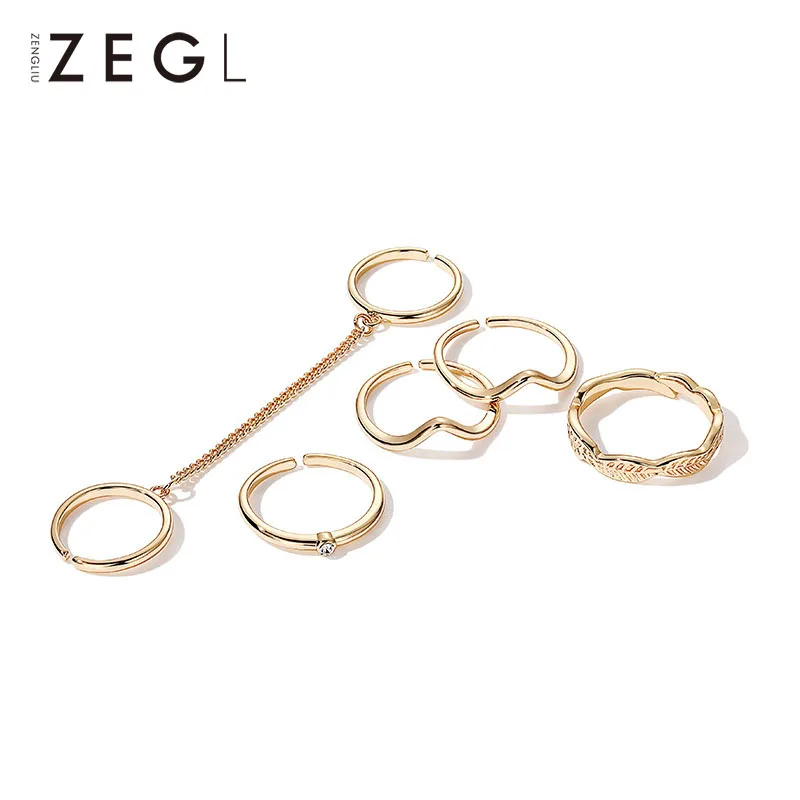Женский набор женских колец ZEGL кольцо с указательным пальцем и хвостом |